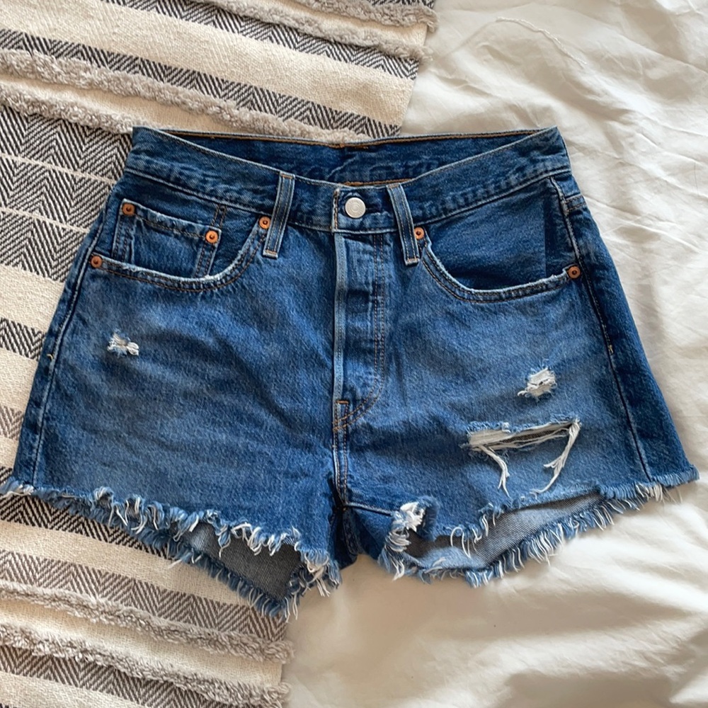 Levi’s 501 High Rise Denim Shorts